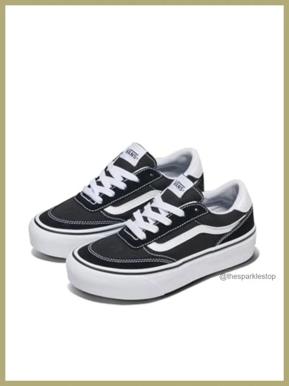 Vans Women's Brooklyn LS Platform Sneakers Suede Canvas Lace-Up Low Top